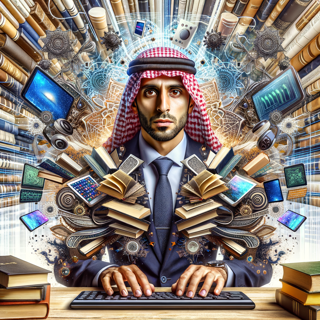 情報過多な現代社会で、悩みを抱え、圧倒されている人のイメージ。心理学書籍の必要性を訴求。