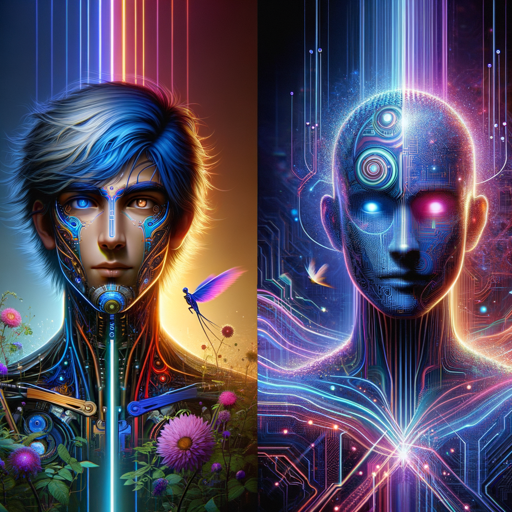 VTuber（人間のアバター）とAIアイドル（AI生成キャラクター）を並べて比較し、作成方法とインタラクションの違いを強調している様子。