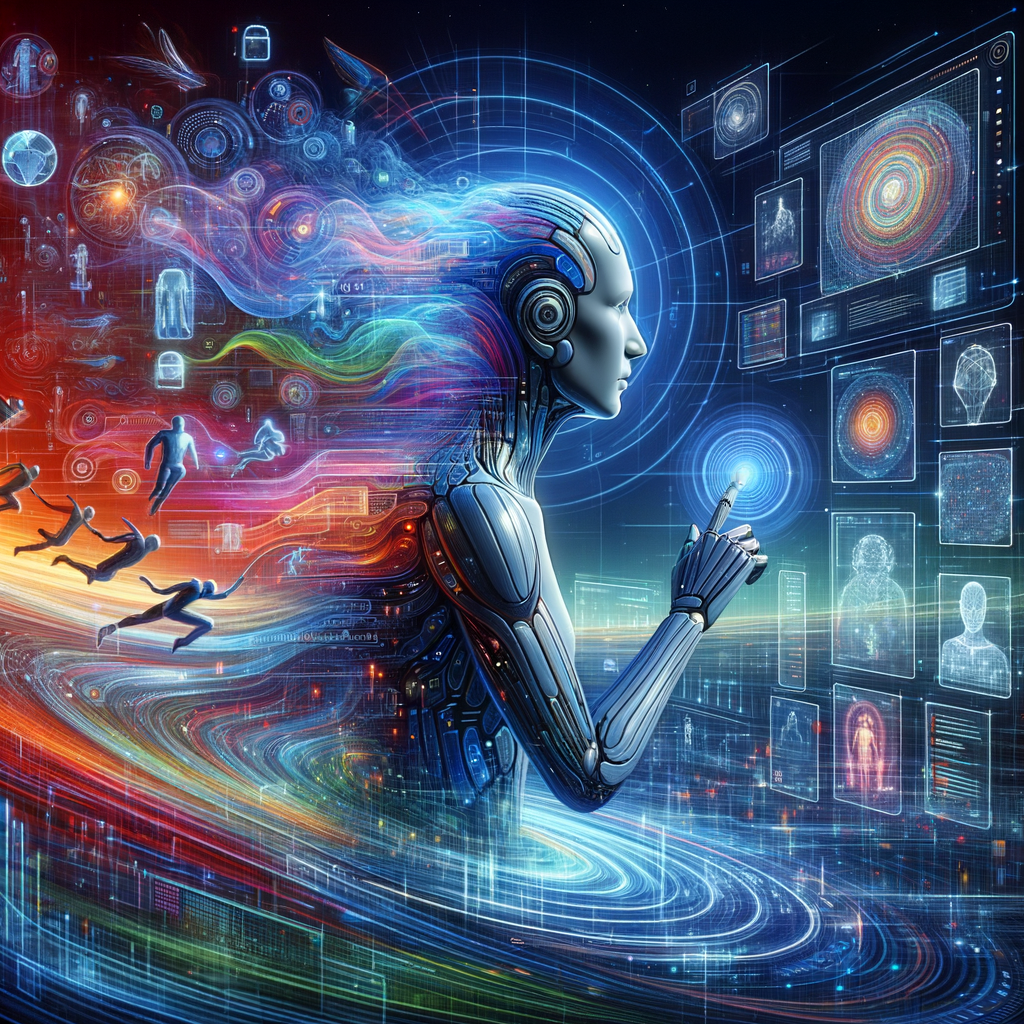 AIエージェントが、電子メール、メモ、カレンダーなど、様々な個人データソースから情報を検索し、過去の会議に関するユーザーの質問に答えるために、それらを統合する様子を視覚化した画像。データストリームが一つのまとまりのある答えに収束するイメージ。