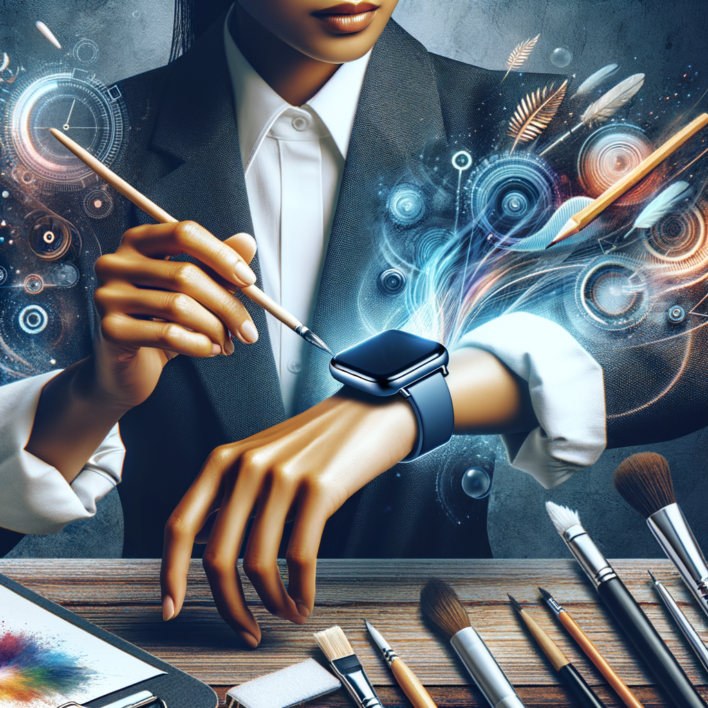 スマートウォッチが高ストレスレベルを検知し、AIが深呼吸を促す通知を表示している画像。ストレス検知機能に焦点を当てています。